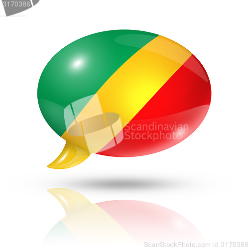 Image of Republic of the Congo flag speech bubble