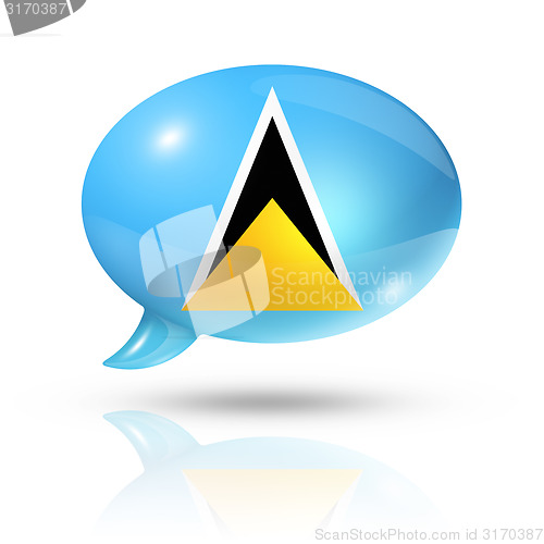 Image of Saint Lucia flag speech bubble