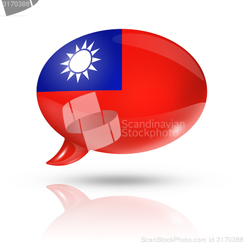 Image of Taiwanese flag speech bubble