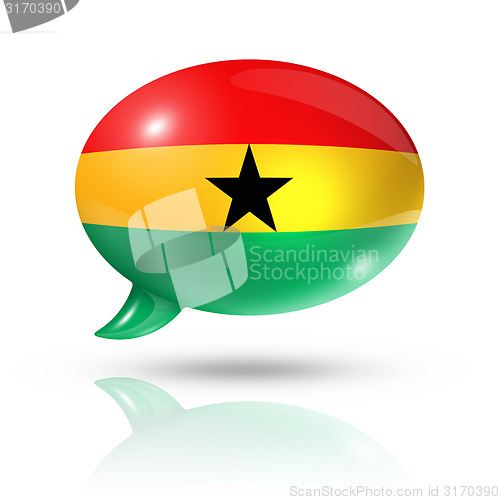 Image of Ghanaian flag speech bubble
