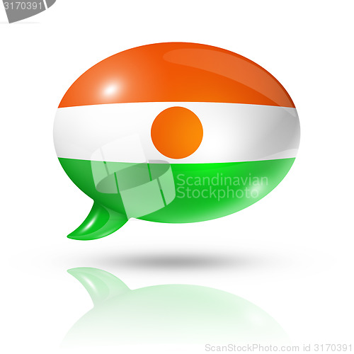 Image of Niger flag speech bubble
