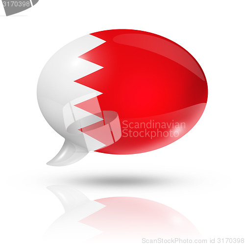 Image of Bahrain flag speech bubble