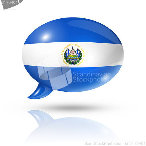 Image of Salvadoran flag speech bubble