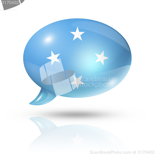 Image of Micronesian flag speech bubble