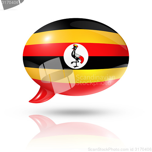 Image of Ugandan flag speech bubble