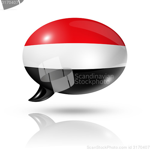 Image of Yemen flag speech bubble