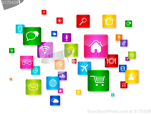 Image of Flying Desktop Icons collection