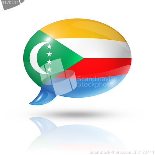 Image of Comoros flag speech bubble