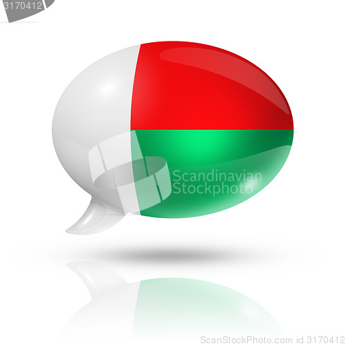 Image of Madagascar flag speech bubble