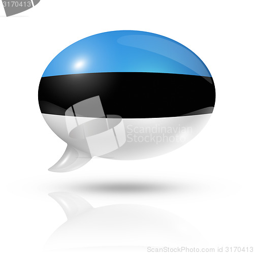 Image of Estonian flag speech bubble