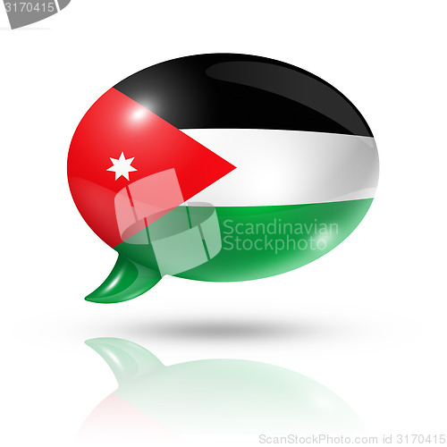 Image of Jordanian flag speech bubble