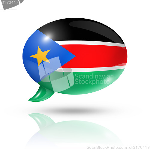 Image of South Sudan flag speech bubble