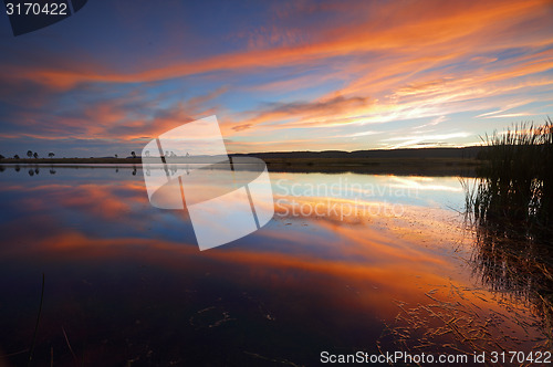 Image of Sunset over Penrith and Blue Mountains Australia