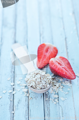 Image of raw oat flakes