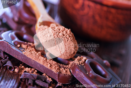 Image of cocoa powder and chocolate