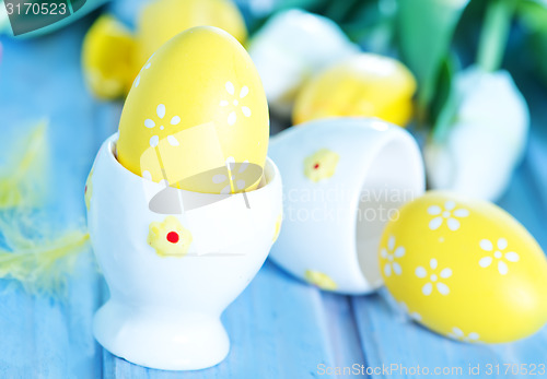 Image of easter eggs and flowers