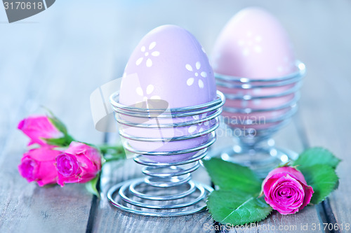 Image of easter eggs and flowers