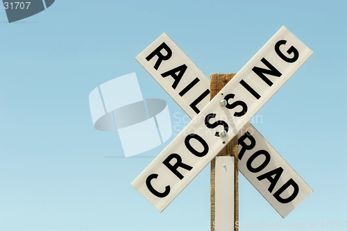 Image of railroad crossing  sign