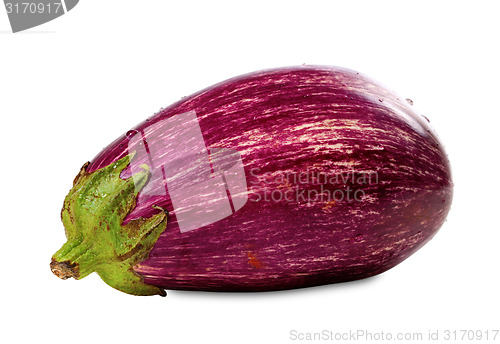 Image of Eggplant with water drops