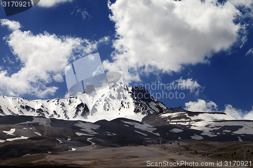 Image of Ski resort in spring