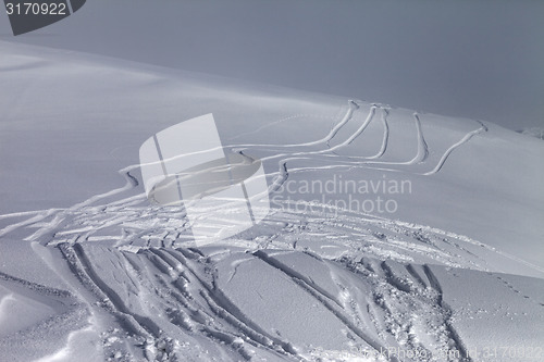 Image of Off-piste slope in fog