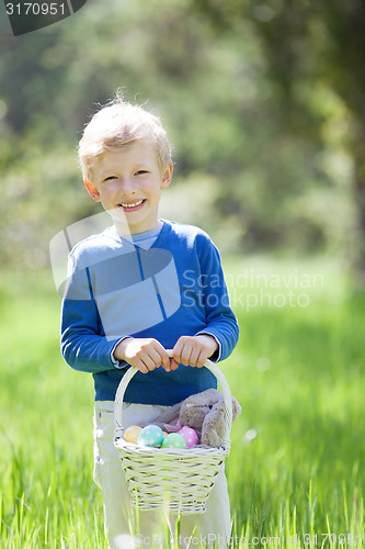 Image of kid at easter time