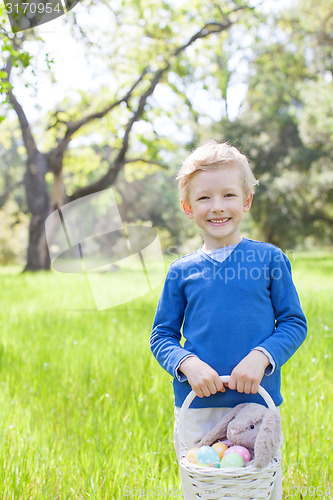 Image of kid at easter time