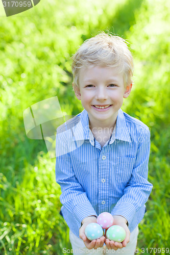 Image of kid at easter time