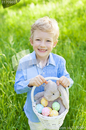 Image of kid at easter time