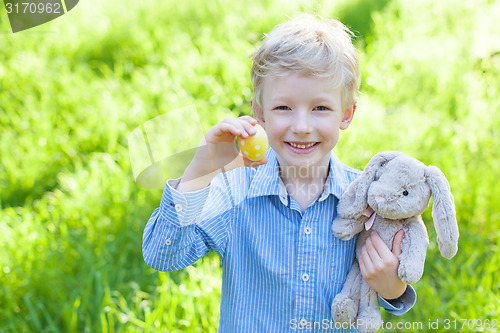 Image of kid at easter time