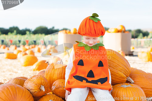 Image of kid at pumpkin patch