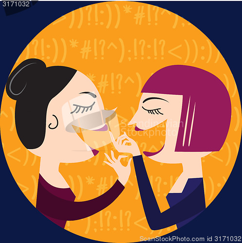 Image of Gossiping Women