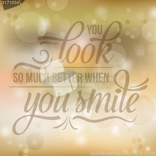 Image of positive inspirational life quote on yellow blurred background