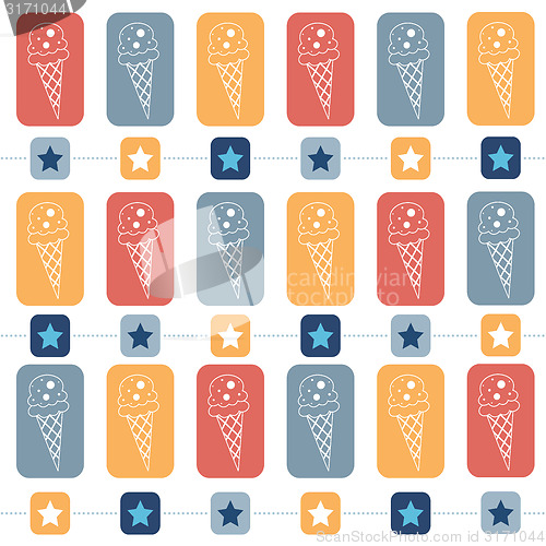 Image of Ice-cream seamless  pattern