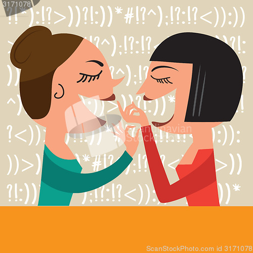 Image of Gossiping Women