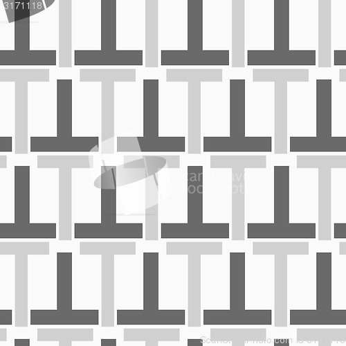 Image of Monochrome pattern with black gray  t shapes