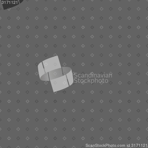Image of Monochrome pattern with black and gray small rounded crosses