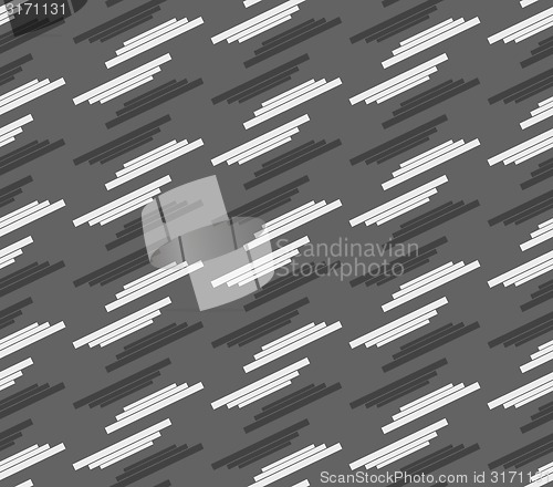 Image of Monochrome pattern with black and white offset stripes