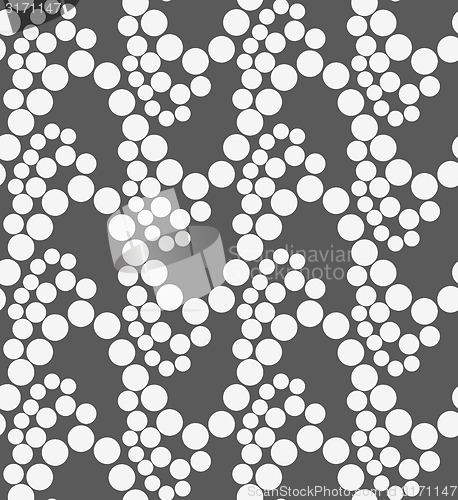 Image of Monochrome pattern with white circles on gray