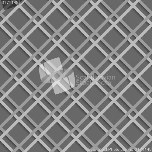 Image of Geometrical pattern with white beveled lattice net