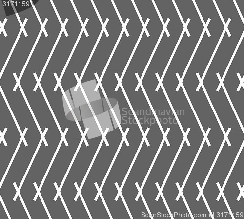 Image of Monochrome pattern with gray intersecting lines forming vertical