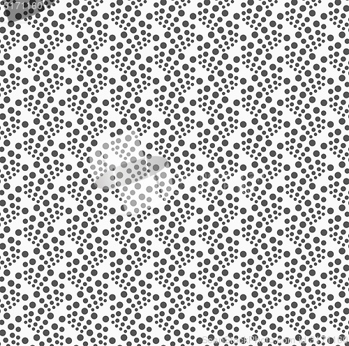 Image of Monochrome pattern with black dot clusters on white