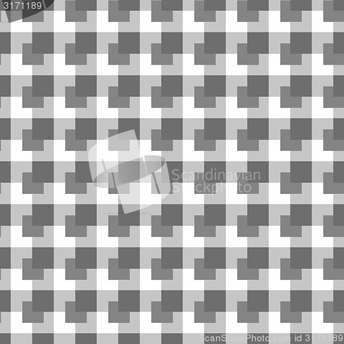 Image of Monochrome pattern with black gray and white overlapping squares