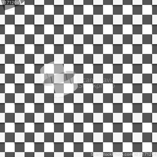 Image of Geometrical pattern with white and black squares