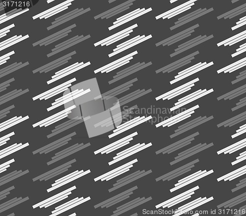 Image of Monochrome pattern with gray and white offset stripes