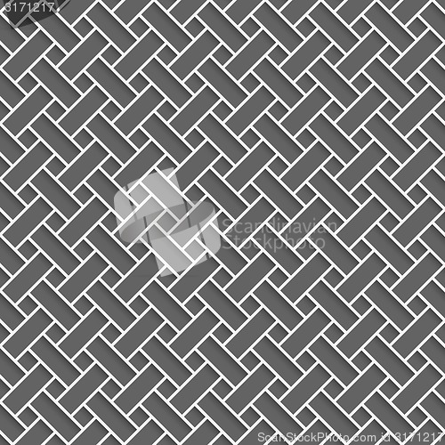 Image of Geometrical pattern with white lattice on dark gray