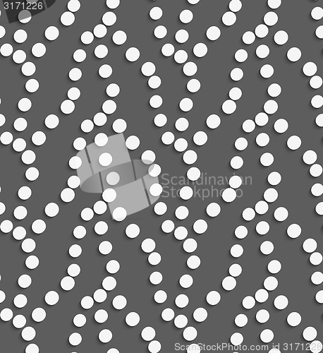 Image of Geometrical pattern with dots making waves