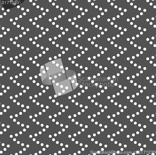 Image of Monochrome pattern with dotted wavy spikes