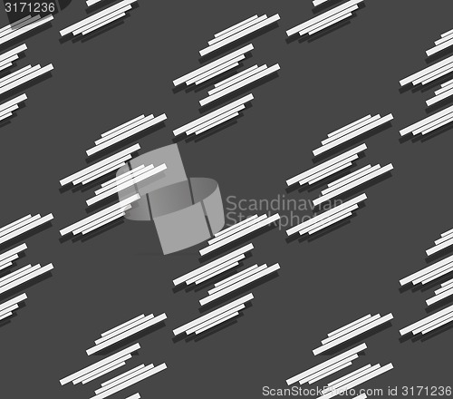 Image of Monochrome pattern with diagonal white offset stripes