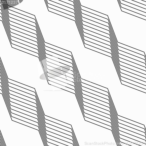 Image of Monochrome pattern with light gray striped diagonal braids